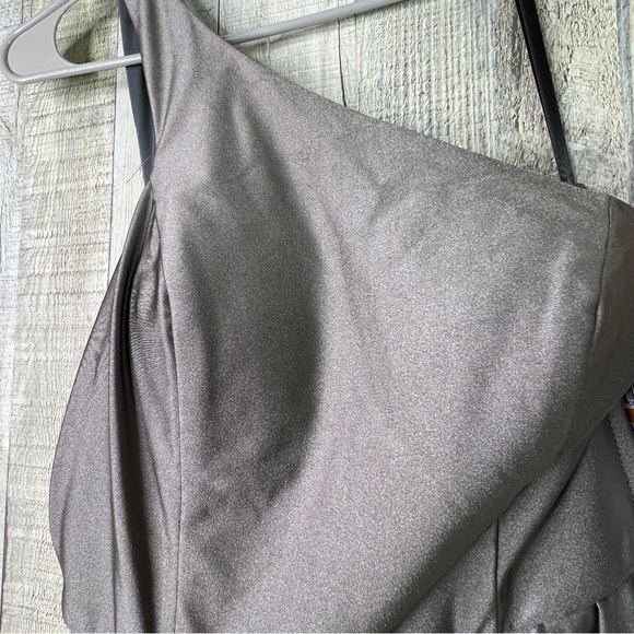 City Studio Size 1 Sleeveless 1 Shoulder Asymmetrical Maxi Evening Sheath Dress - Picture 4 of 10